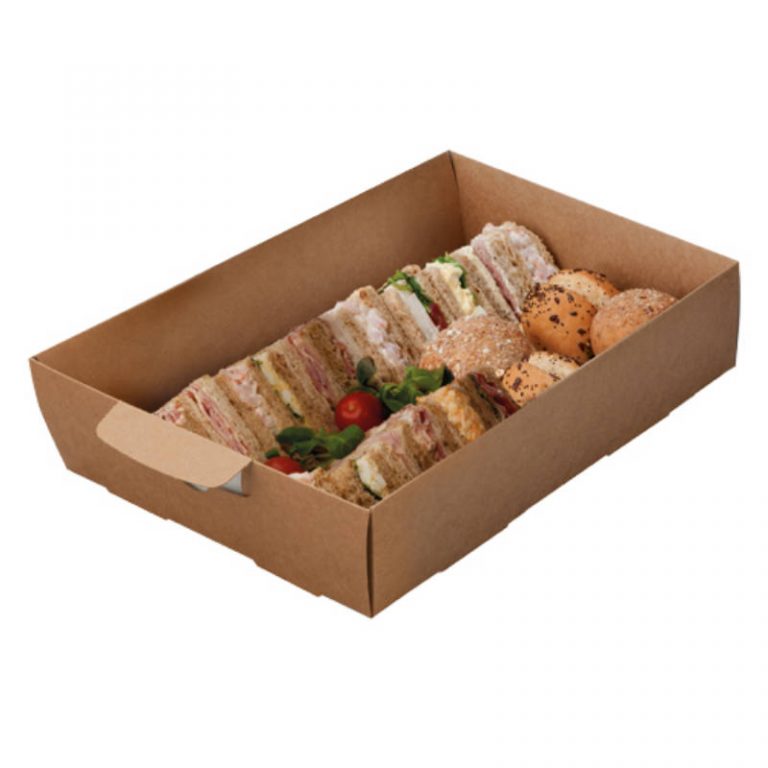 Medium sandwich platter window sleeve (40cm x 26cm 8 3cm high) kraft