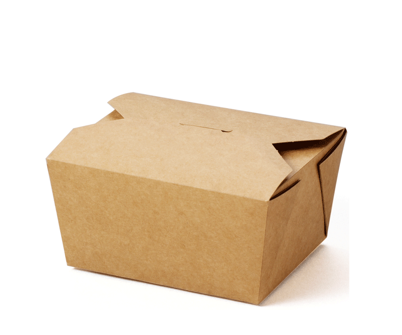 Takeaway No 1 Brown Food Boxes Biodegradable Kraft Leak-Proof 26oz 50-450pcs 