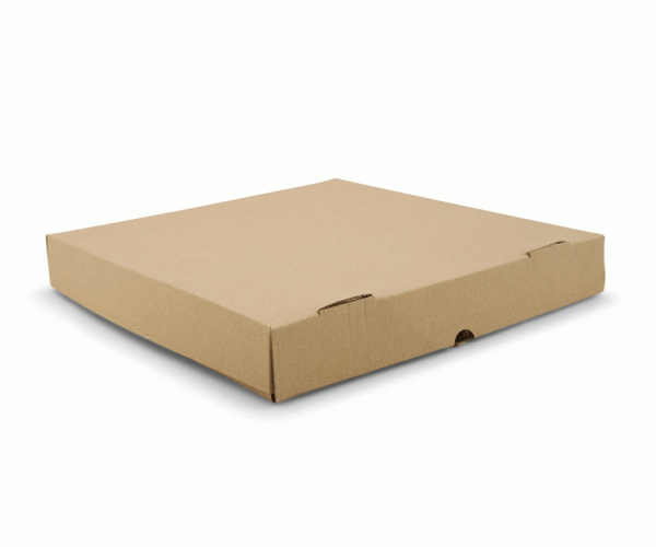 Kraft brown twelve inch recyclable pizza box